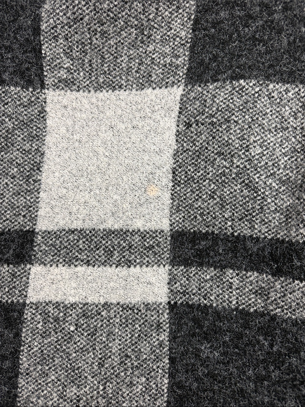 Cyrus Gray & White Plaid Long Cardigan front pockets - Picture 8 of 11